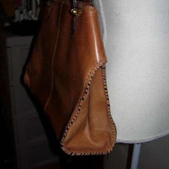 Elliot Lucca Tan “Gisele” Leather Shoulder Bag - Picture 6 of 14